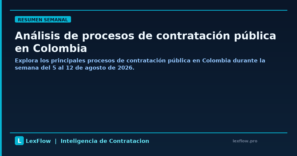 Análisis de procesos de contratación pública en Colombia